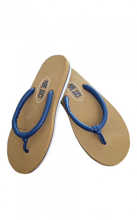 Papuci flip-flop Pure Jucie , Maro - Albastru, marime 42-43 [2]