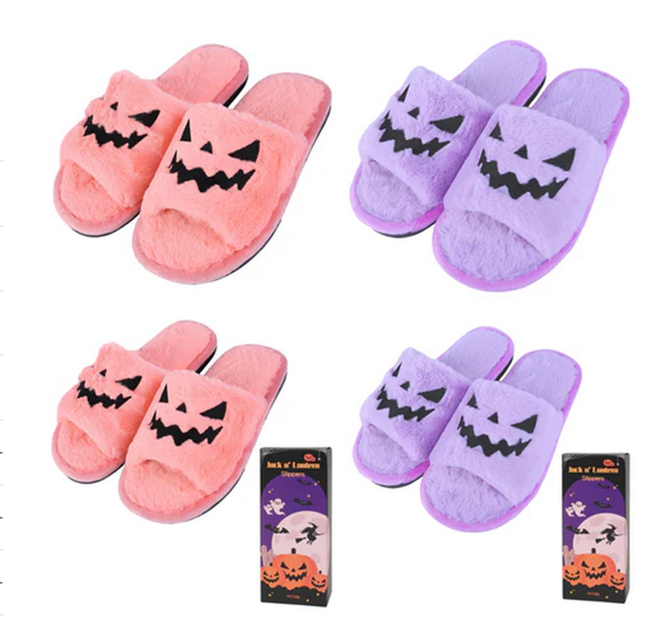 Papuci Tukuisi de Halloween pentru Femei, Model Dovleac Jack O Lantern [1]