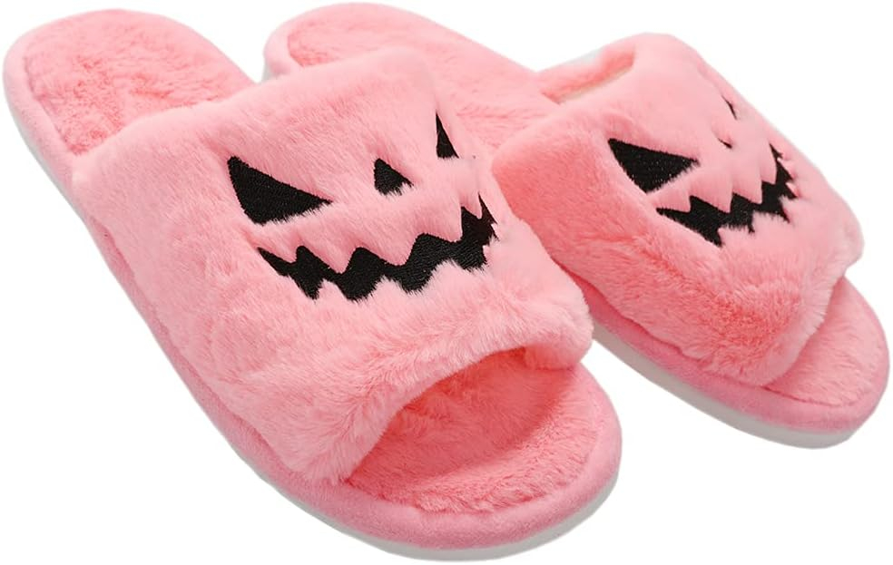 Papuci Tukuisi de Halloween pentru Femei, Model Dovleac Jack O Lantern [2]