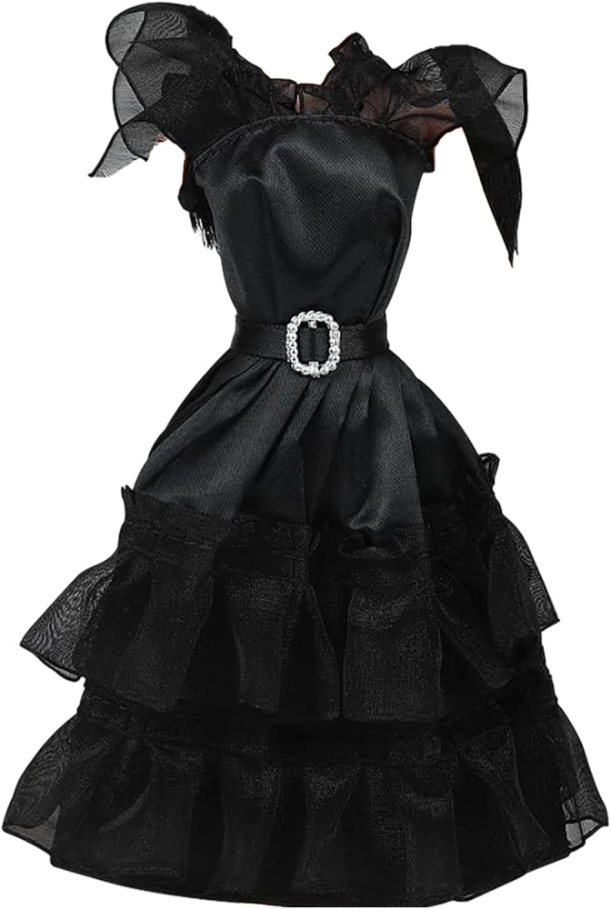 Păpușă Wednesday Addams, 30 cm, Ediție de Colecție Inspirată din The Addams Family, Rochie Elegantă de Bal [5]