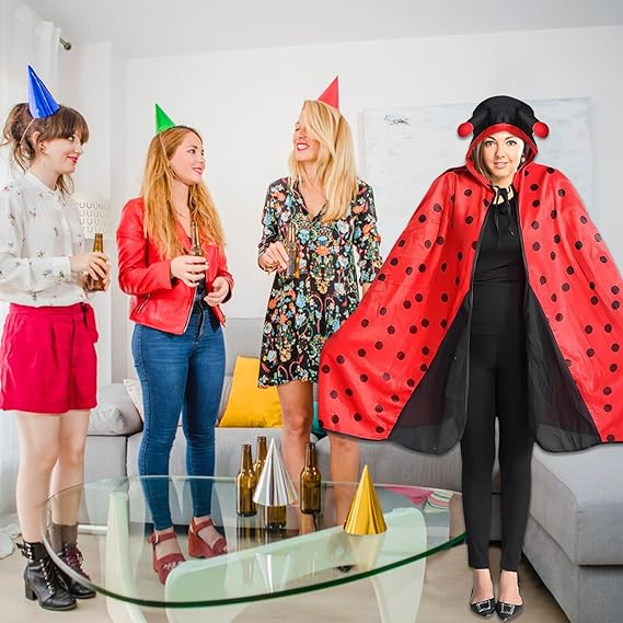 pelerina-buburuza-adulti-100cm-poliester-gluga-antene-rosu-negru-carnaval [5]