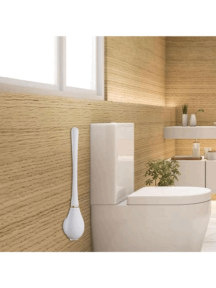 Perie WC din silicon pentru toaleta, Brush, cap flexibil, 42.5x8CM, autoadeziv pe perete [4]