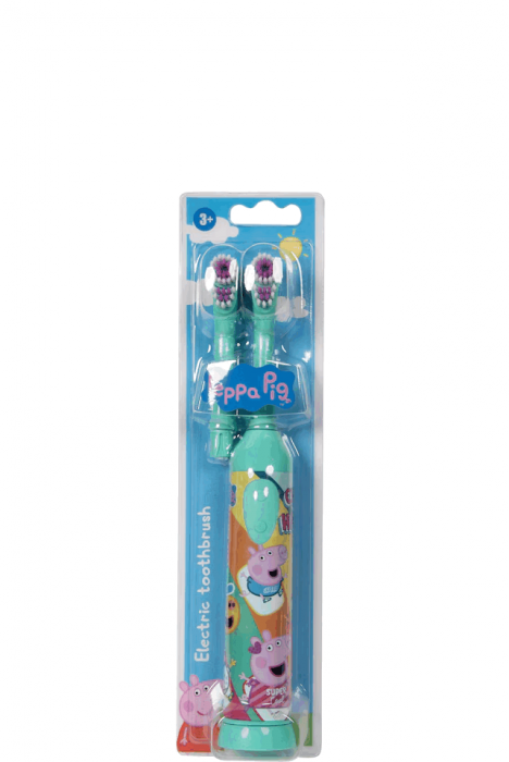 Periuta de dinti electrica pentru copii Karsten KAR0004, Peppa Pig, 1 treapta intensitate, 2 capete, Verde [2]