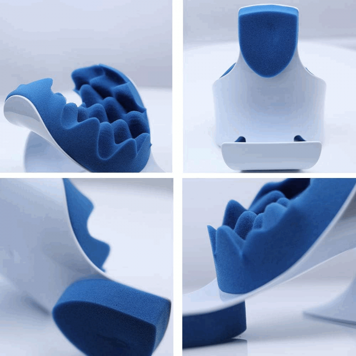 Pernă pentru ameliorarea durerilor de gât, sprijin cervical, alinierea coloanei cervicale, tratament TMJ, relaxare musculară, corectare a posturii [5]