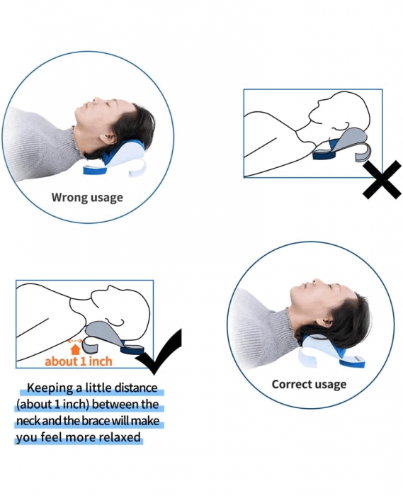 Pernă pentru ameliorarea durerilor de gât, sprijin cervical, alinierea coloanei cervicale, tratament TMJ, relaxare musculară, corectare a posturii [2]