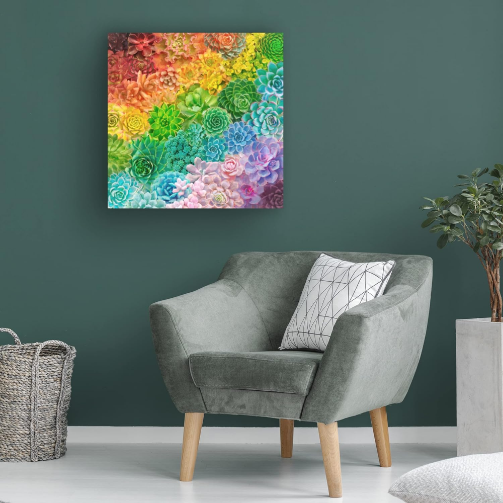 Pictura pe Numere pentru Adulți, ”SUCCULENT RAINBOW”, TISHIRON, 40x50 cm [3]