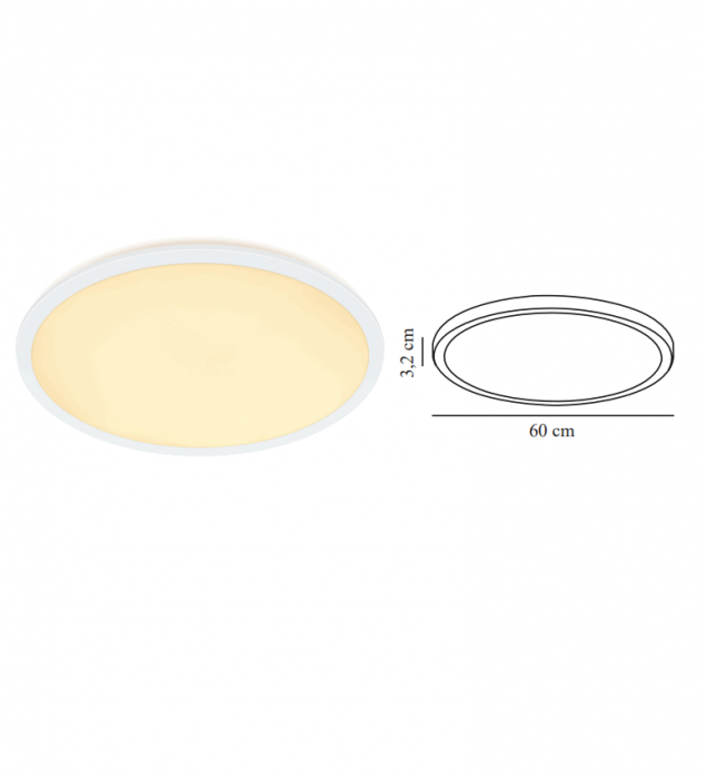 Plafoniera Oja 60 cm, 2700K, lumină reglabilă în 3 trepte, modul LED,  Nordlux [3]
