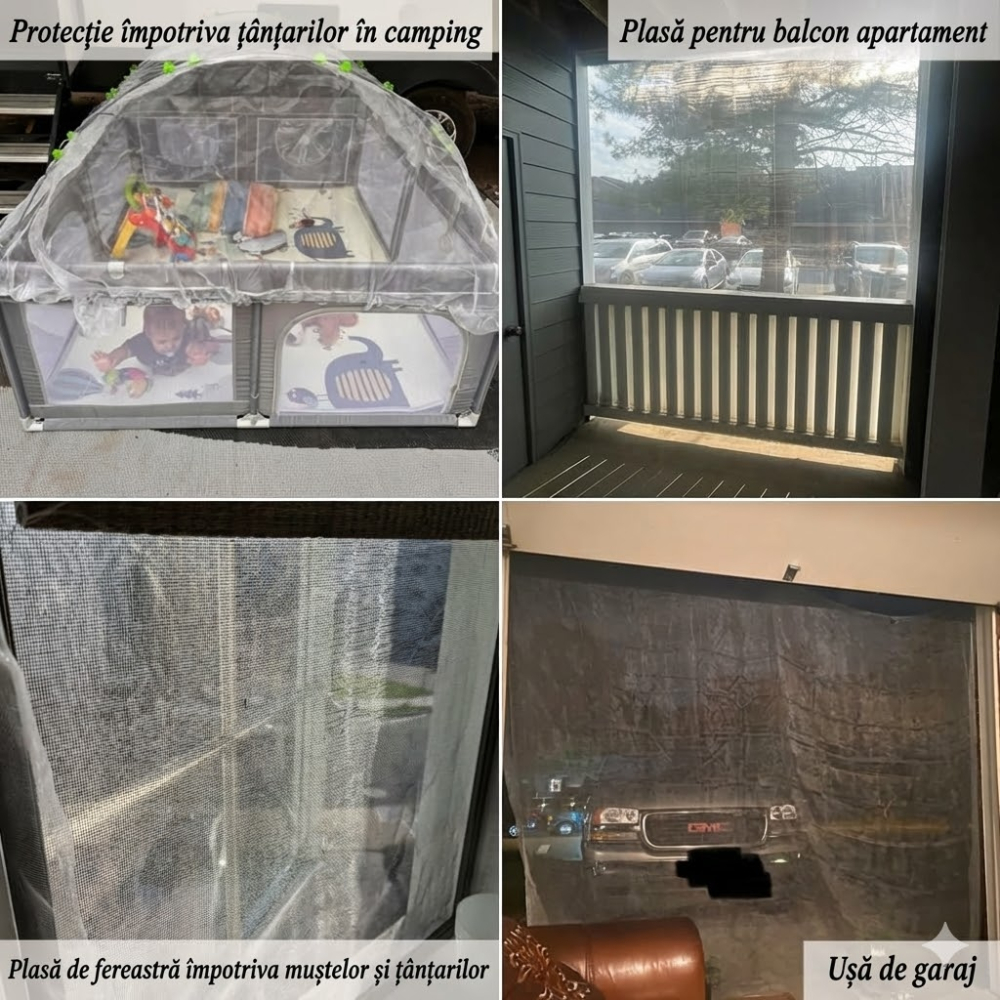 Plasă de grădină anti-insecte 2 × 9 m, Vocray, Plasă fină protecție plante, HDPE rezistent UV, Albă [3]