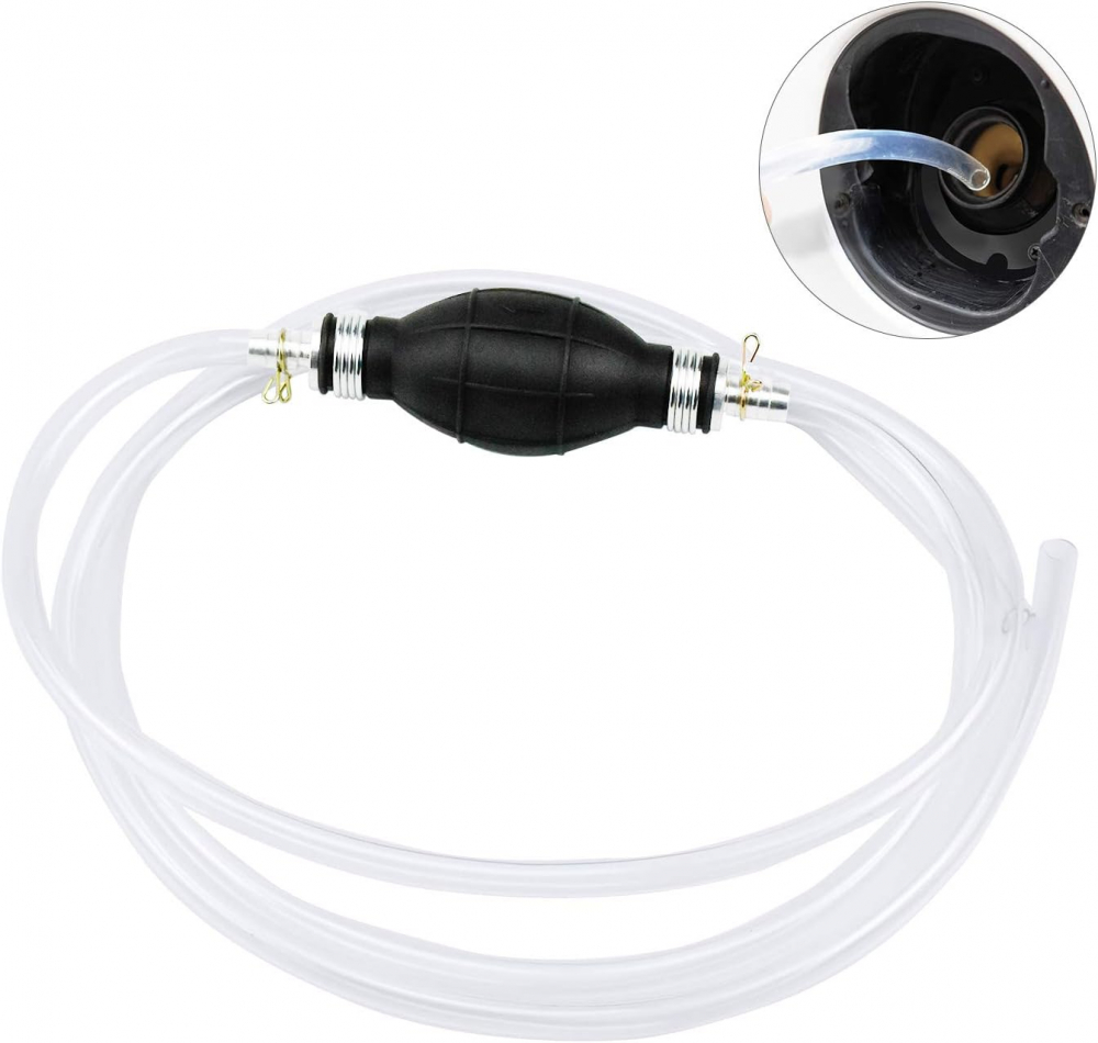 Pompa manuala pentru transfer lichide, Set Complet cu 2 Furtunuri 2 m lungime si 2 Cleme Metalice [8]