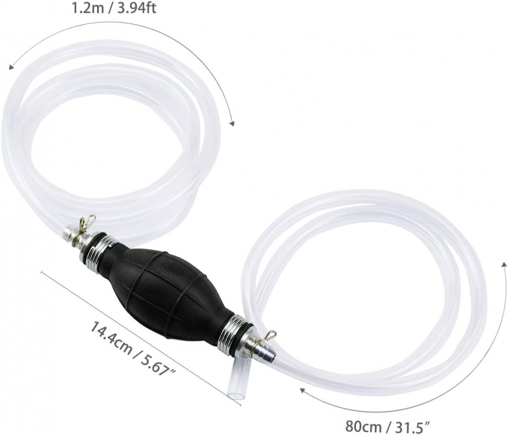 Pompa manuala pentru transfer lichide, Set Complet cu 2 Furtunuri 2 m lungime si 2 Cleme Metalice [2]