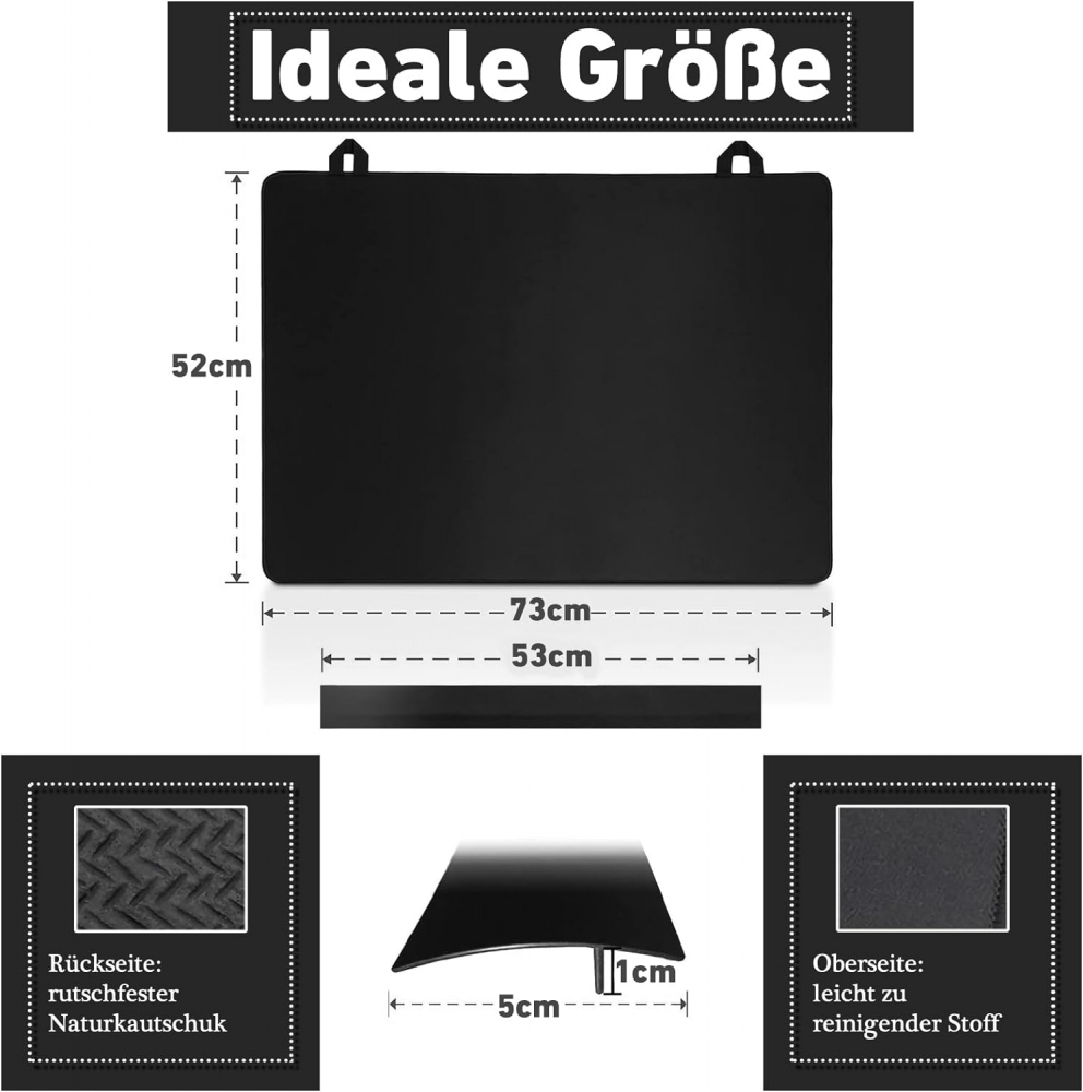 Protecție Multifuncțională pentru Aragaz, Husă Pliabilă din Cauciuc si 2 benzi de protecție din silicon Rezistentă la Căldură 73 x 52 cm, MAGIIN, LJ1D [2]