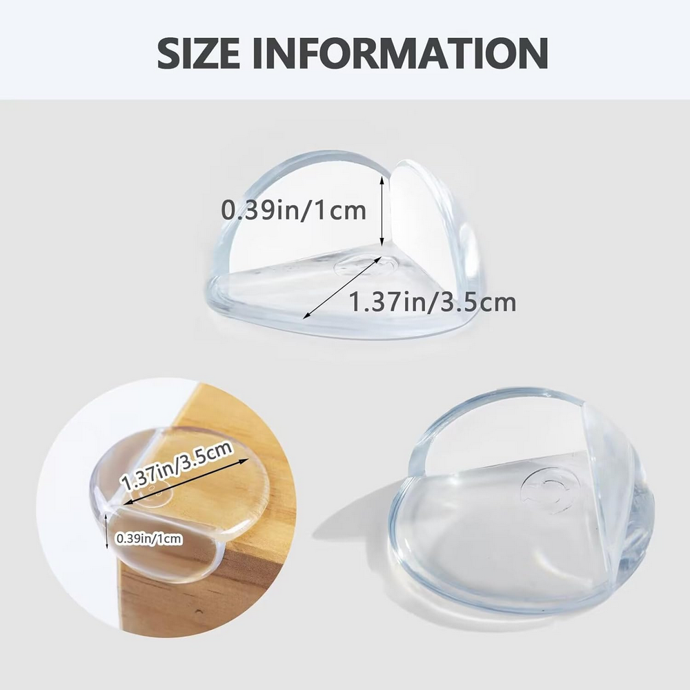 Set 8 Protecții Transparente Rotunde pentru Colțuri de Mobilier, AIXMEET, Siguranță pentru Bebeluși [2]