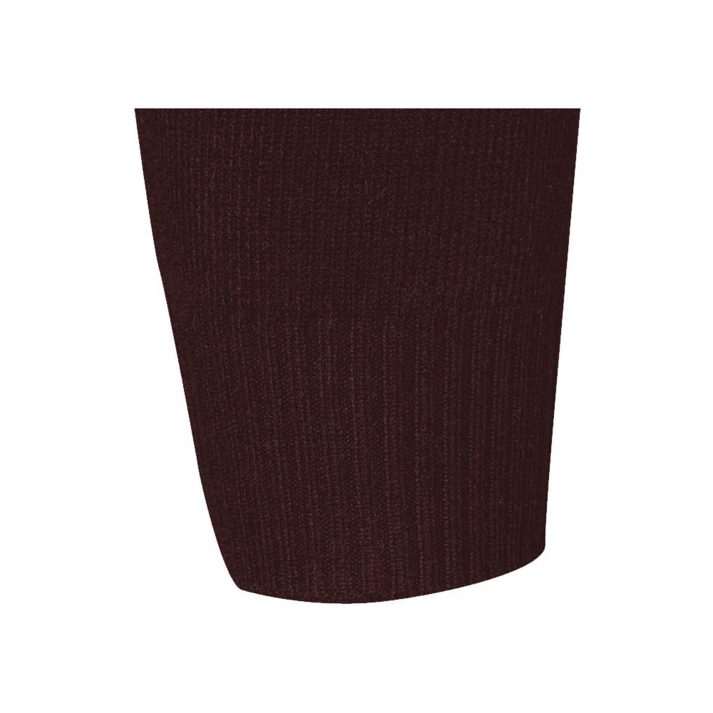 Pulover barbati cu guler inalt, Slim Fit, tricotat din bumbac, CELANDA, maro, marime M [4]