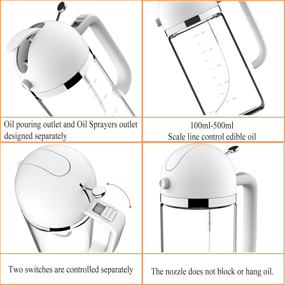 Pulverizator pentru Ulei sau alte lichide 2 in 1, Multifunctional, Control precis al uleiului, Capacitatea 500 ml [4]