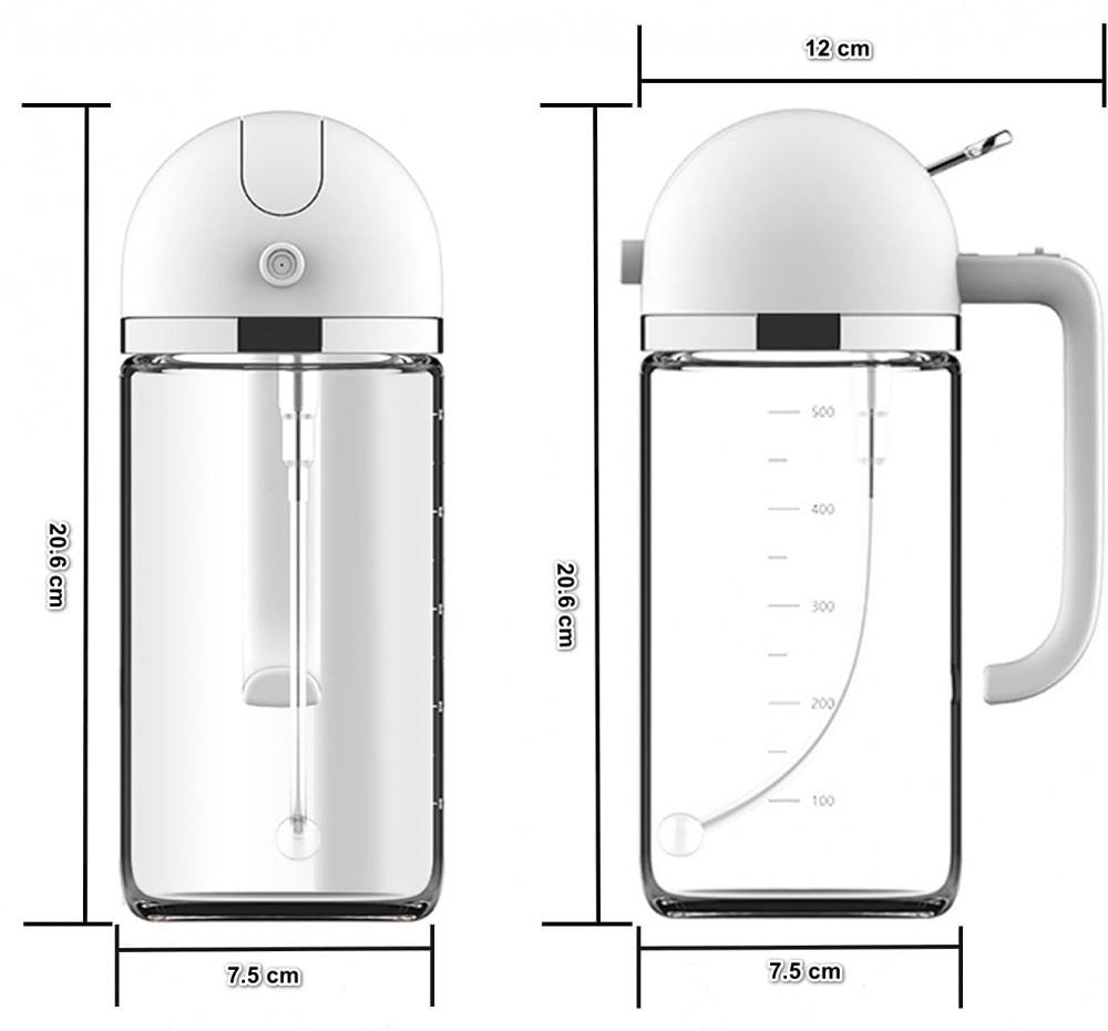 Pulverizator pentru Ulei sau alte lichide 2 in 1, Multifunctional, Control precis al uleiului, Capacitatea 500 ml [7]