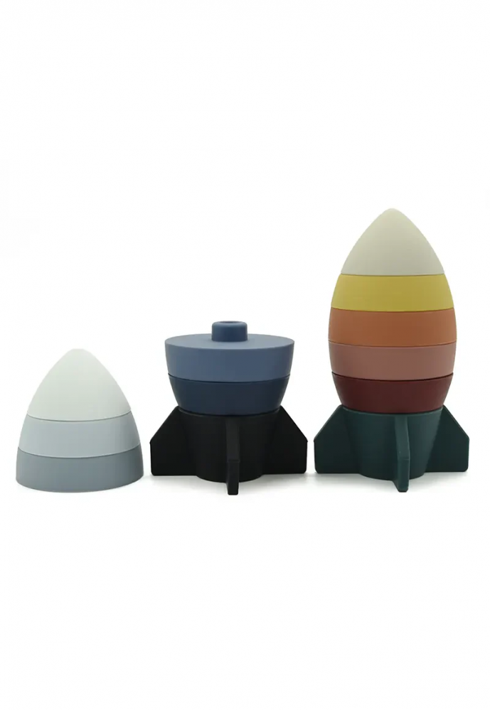 Rachetă din Silicon Stivuitoare, multicolor, pentru bebelusi 6+ luni [4]