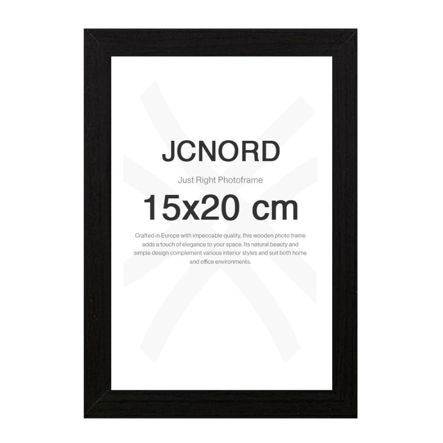 Rama Foto Neagra din MDF 15x20 cm cu Sticla Acrilica Antispargere, pentru Perete sau Masa [1]