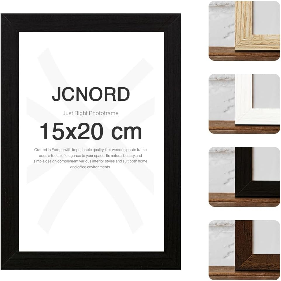 Rama Foto Neagra din MDF 15x20 cm cu Sticla Acrilica Antispargere, pentru Perete sau Masa [2]