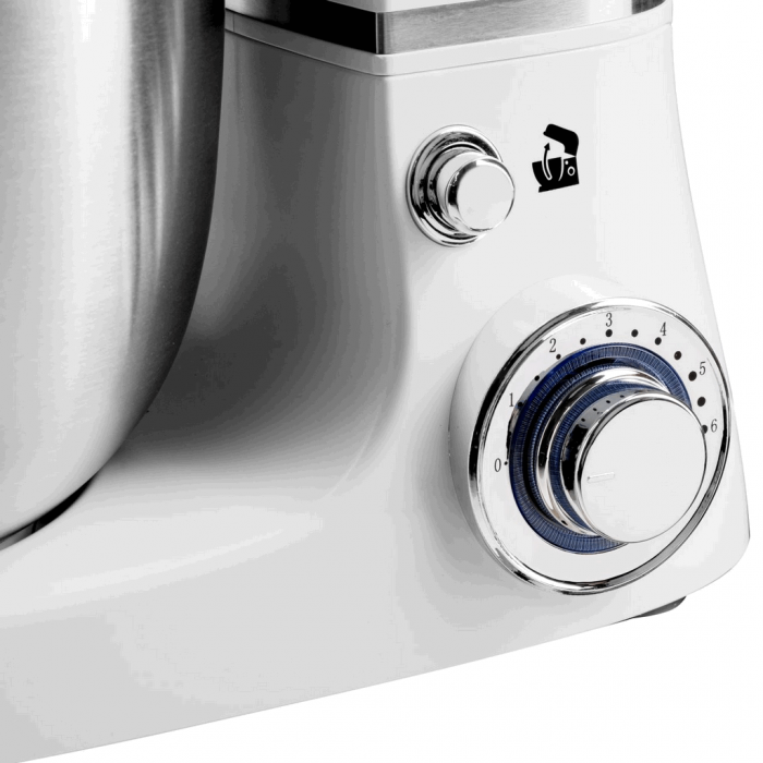 Robot de bucatarie multifunctional Hausberg HB-7605AB,1000W, Mixer, Blender, Tocat carne, Bol 5l, Alb [5]