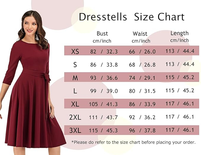 Rochie Elegantă Dresstells pentru Femei – Stil Vintage, Croială A-Line, Mâneci 3/4, Rochie de Ocazie pentru Nuntă sau Evenimente Speciale – Culoare Verde Salvie, Mărimea S (Bust 86 cm / Talie 68 cm) [4]