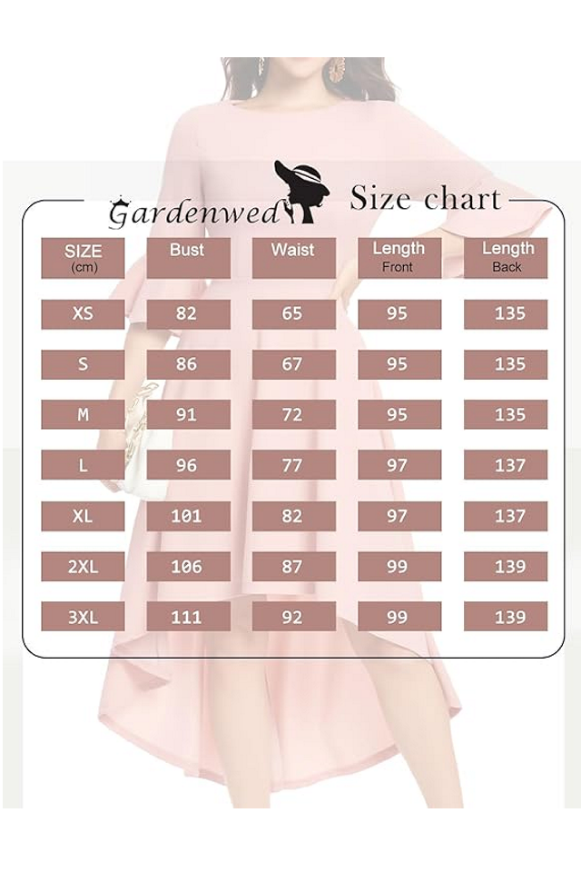 Rochie Festivă Damă cu Mâneci 3/4 Evazate Tip Clopot, Decolteu Rotund, Gardenwed, bej, marime XL [4]
