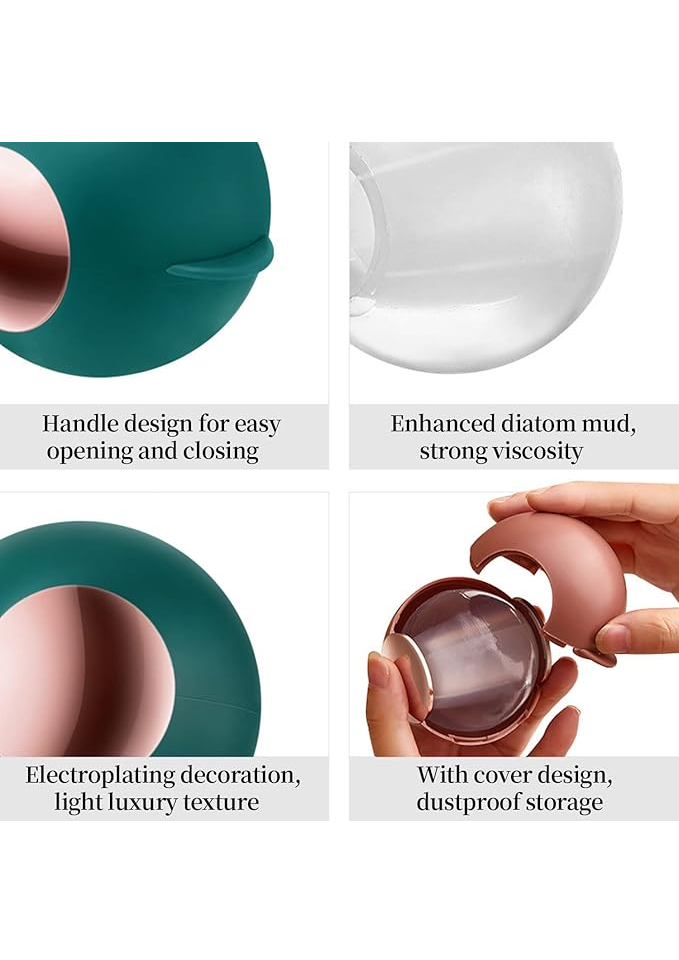 Rola din Silicon pentru Scame – Reutilizabilă, Lavabilă, Compactă, cu Husă de Protecție – Verde Închis [3]