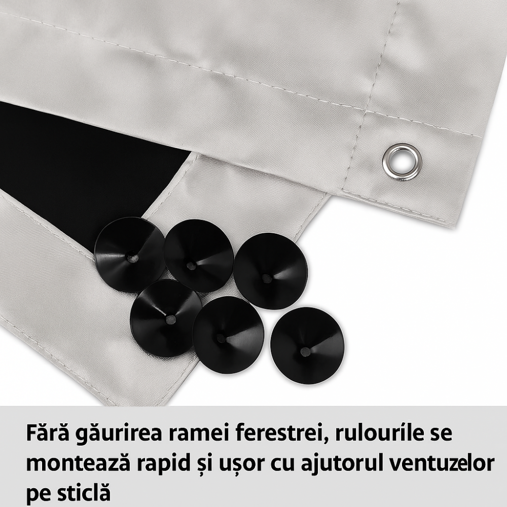 Rulou de Umbrare pentru Fereastră de Mansardă – 100% Întunecare, Protecție Termică și UV, Instalare Fără Găurire – Potrivit pentru Ferestre Velux și Roto (96 x 100 cm) [4]