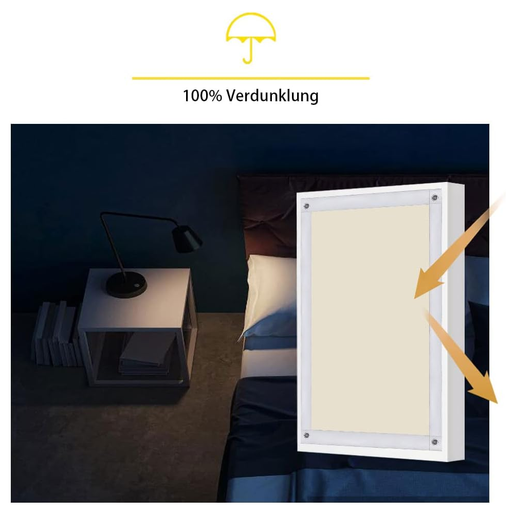 Rulou Opacizant 100% Blackout cu Ventuze, Fara Gauri, EUROHOME, Protectie Solara pentru Ferestre de Mansarda, BEJ, Compatibil Velux Roto11/14, 116 x 120 cm [4]