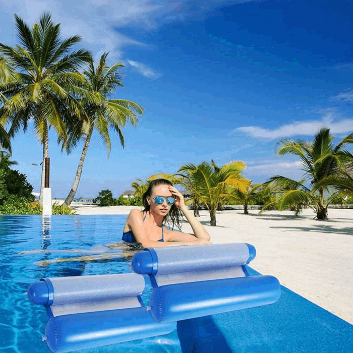 Saltea gonflabila pentru piscină 130 x 95 cm, albastru [2]