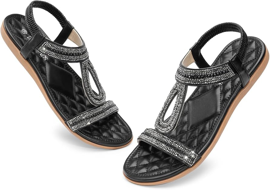 Sandale de dama DREAM PAIRS, poliuretan, negru, 39 EU, 334W [6]