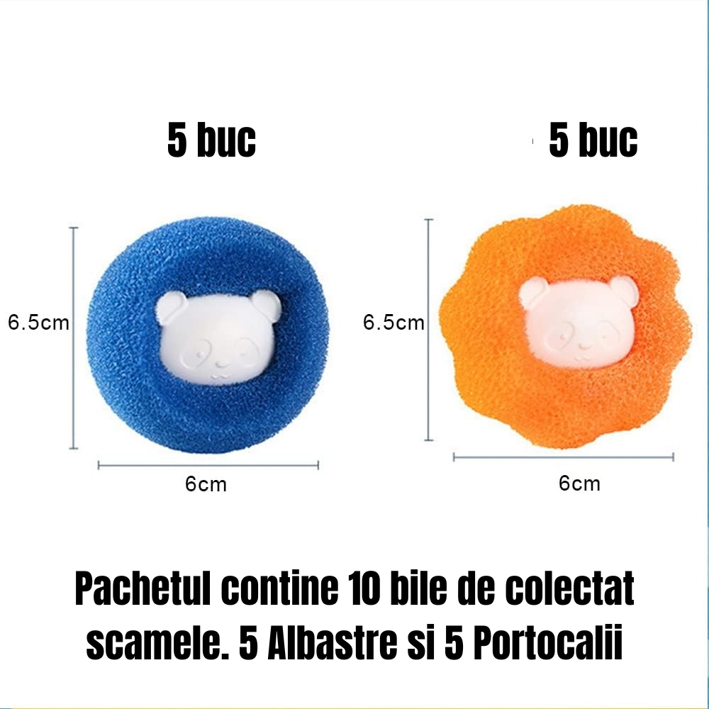 Set 10 Bile pentru Masina de Spalat care Colecteaza Parul de Animale si Scamele, Reutilizabile [3]