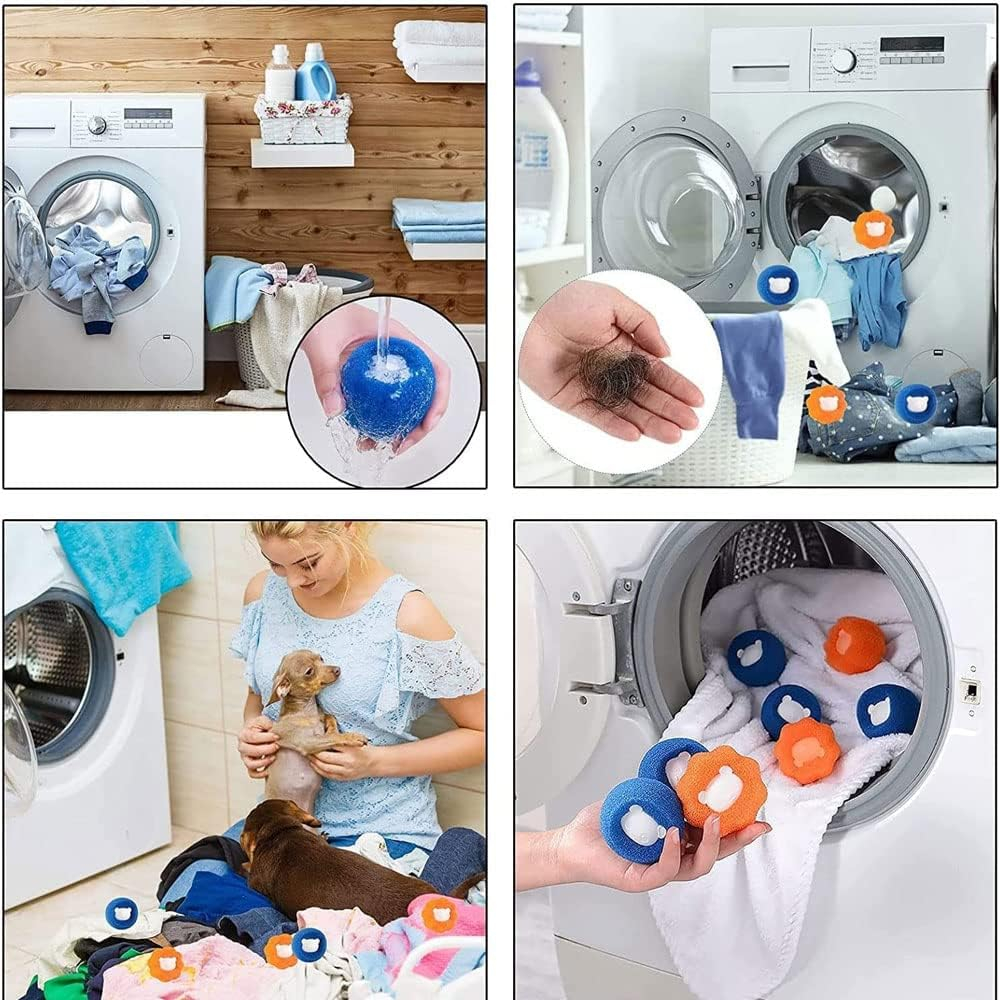 Set 10 Bile pentru Masina de Spalat care Colecteaza Parul de Animale si Scamele, Reutilizabile [2]