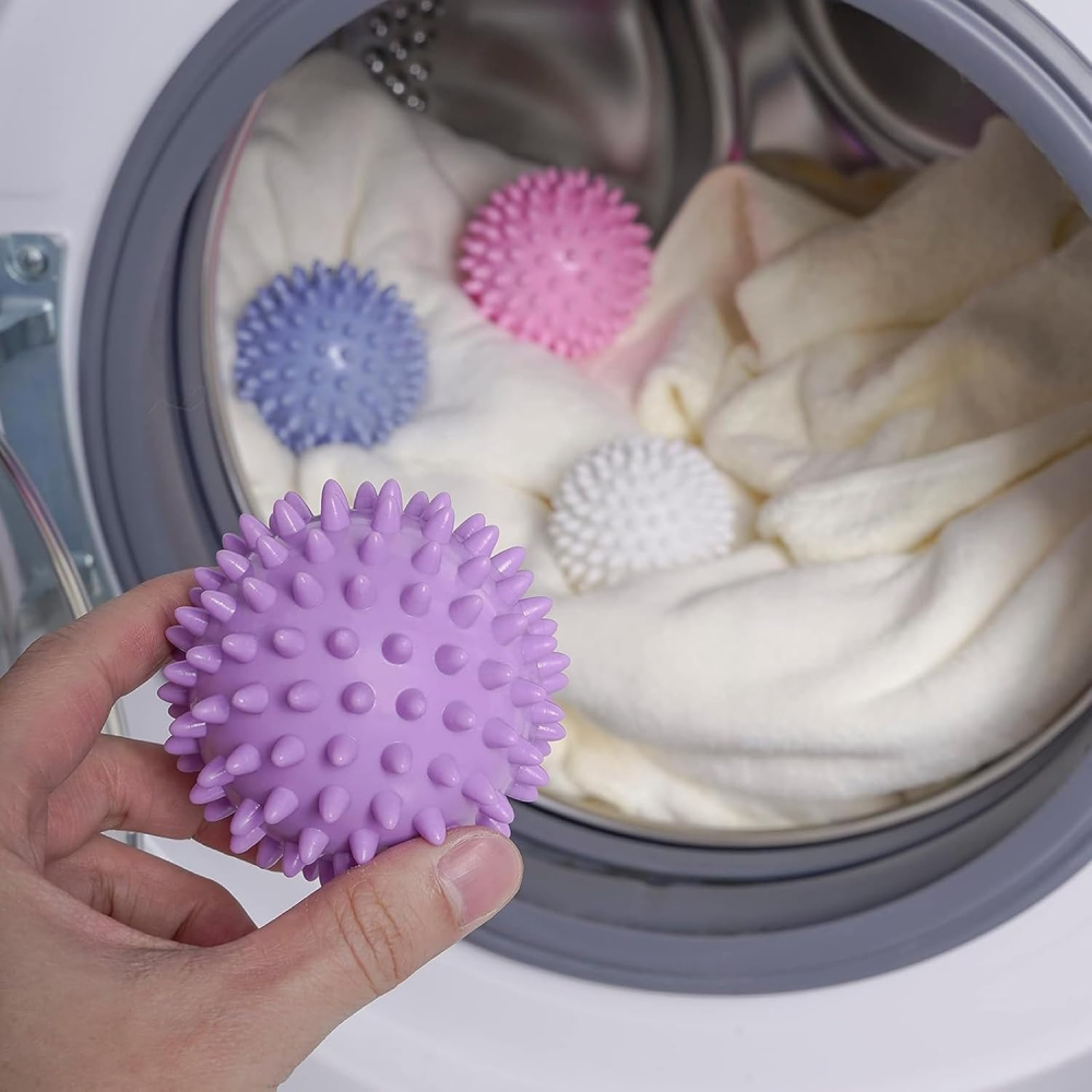 Set 10 Bile pentru Uscator Rufe – Reutilizabile, din Silicon, pentru Rufe Mai Pufoase, Fara Cute si cu Mai Putina Electricitate Statica [3]