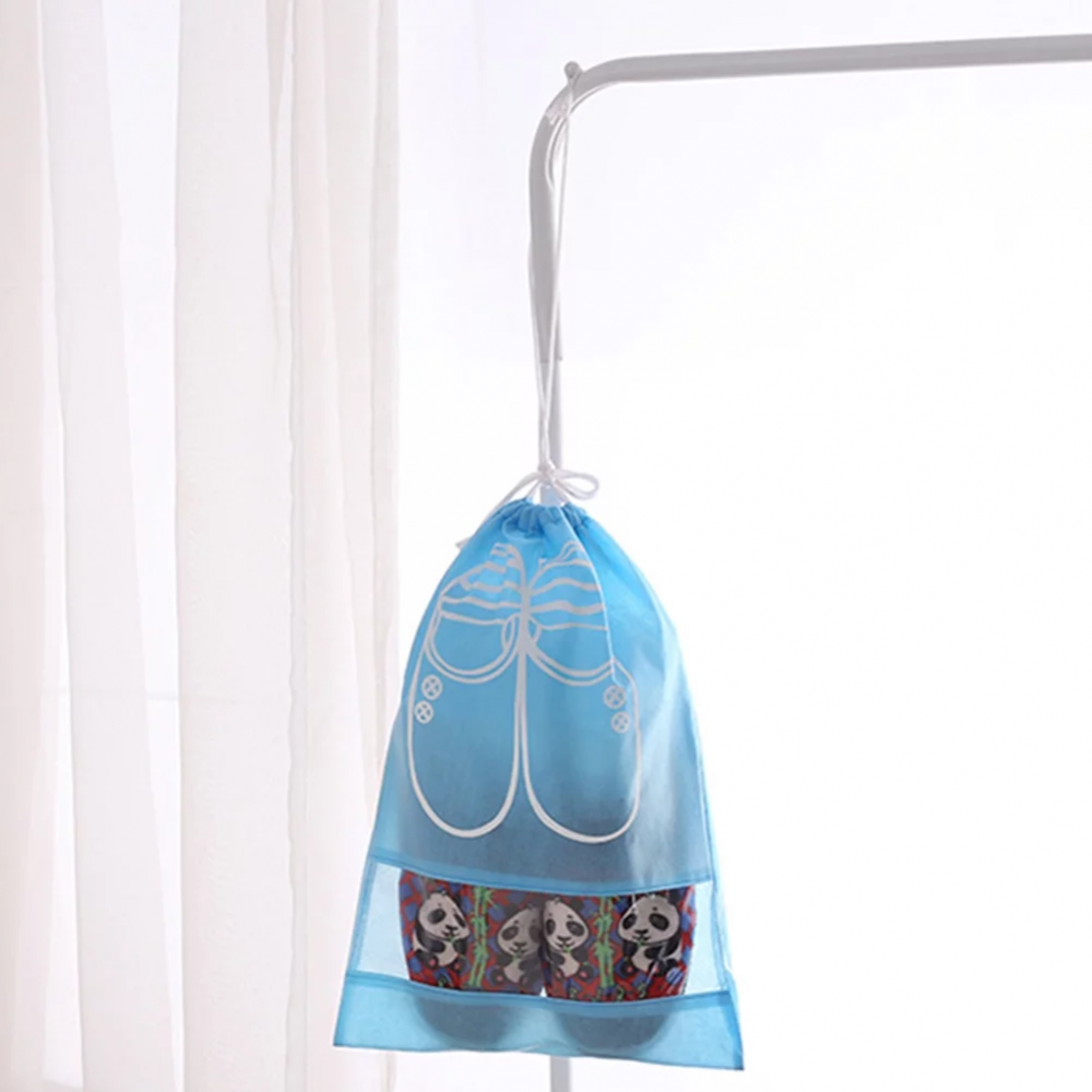 Set 10 Huse portabile pentru pantofi, Wookit, albastru, 43x30 cm [3]