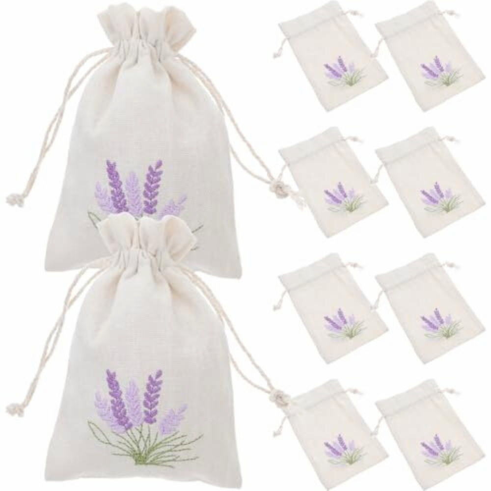 Set 10 saculeti bumbac cu snur reutilizabili – pentru lavanda, bomboane sau bijuterii [4]