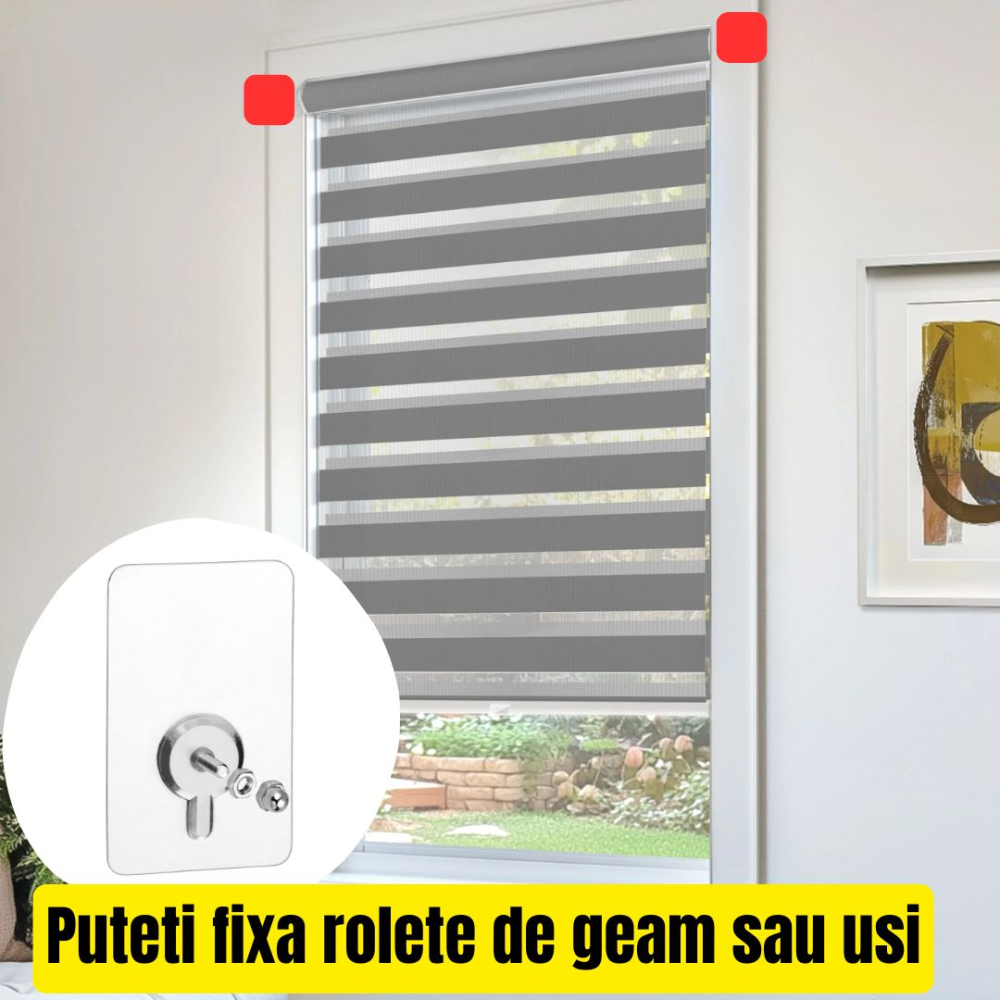 Set 10 suruburi cu banda adeziva transparenta 8x5 cm fara gauri in pereti rezistente la umezeala [5]