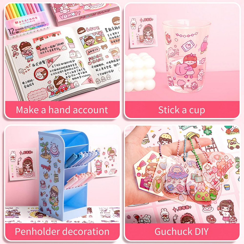Set 100 Stickere Dragalase si Colorate pentru Jurnal, Scrapbooking si Proiecte DIY [5]