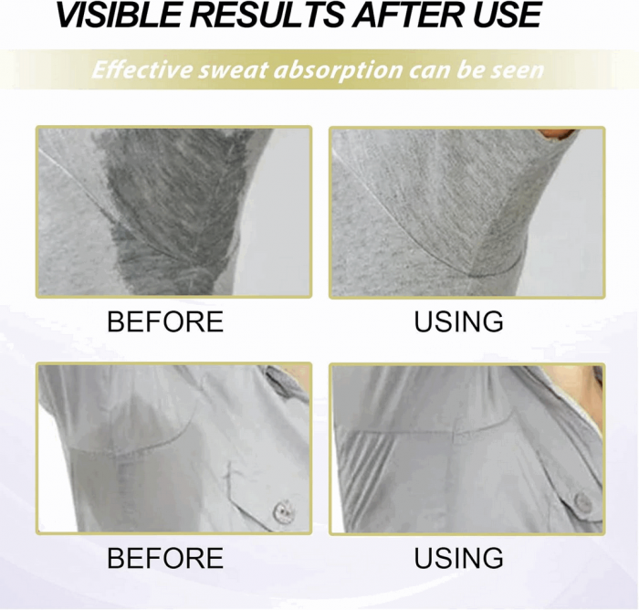 Set 12 plasturi anti-transpiratie, autoadezivi, LDREAMAM, maro [4]