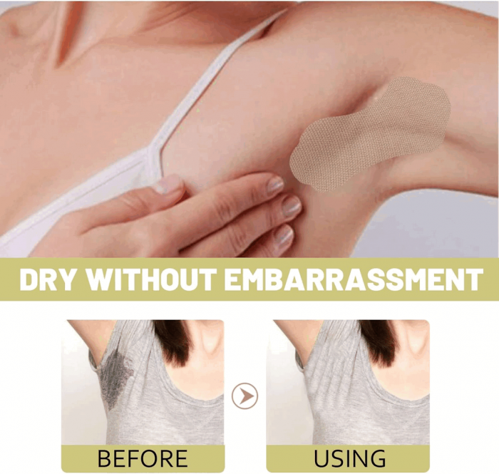 Set 12 plasturi anti-transpiratie, autoadezivi, LDREAMAM, maro [6]