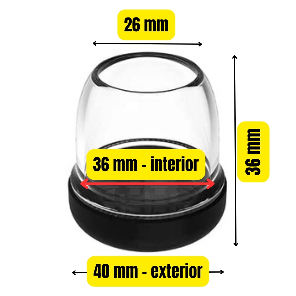 Set 16 protectii picioare scaun Ø28-36 mm, rotunde, Negru + Transparent, cu baza anti frecare pentru covor si mocheta [2]