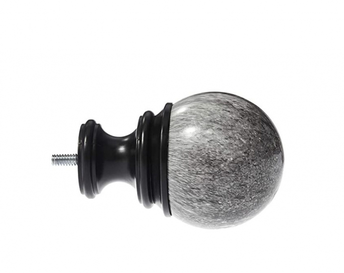Set 2 capete galerie cu design  bile de marmura, negru, Amazon Basics [3]