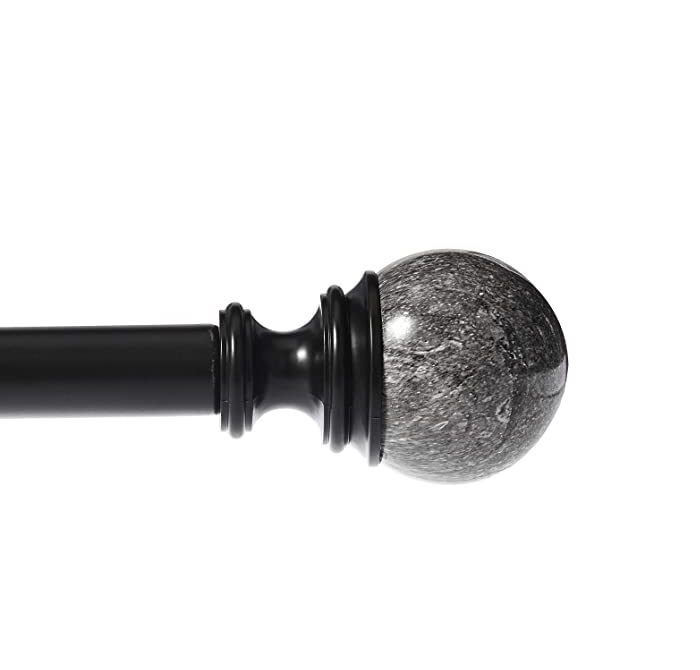 Set 2 capete galerie cu design  bile de marmura, negru, Amazon Basics [4]