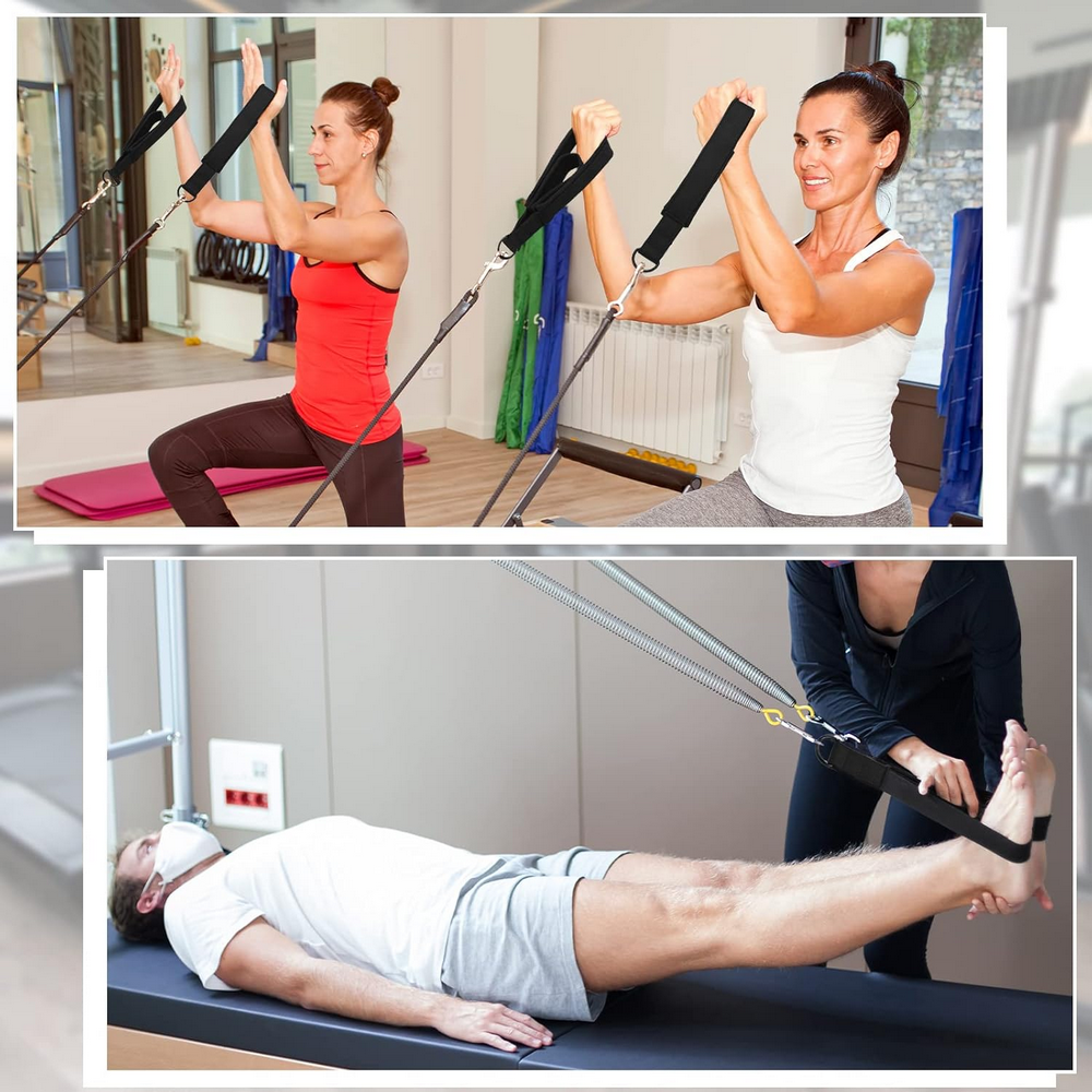 Set 2 Curele Double Loop pentru Reformer Pilates, Echipament Fitness pentru Picioare si Maini, cu Inel D, Ideale pentru Yoga, Antrenament la Sala sau Acasa [7]