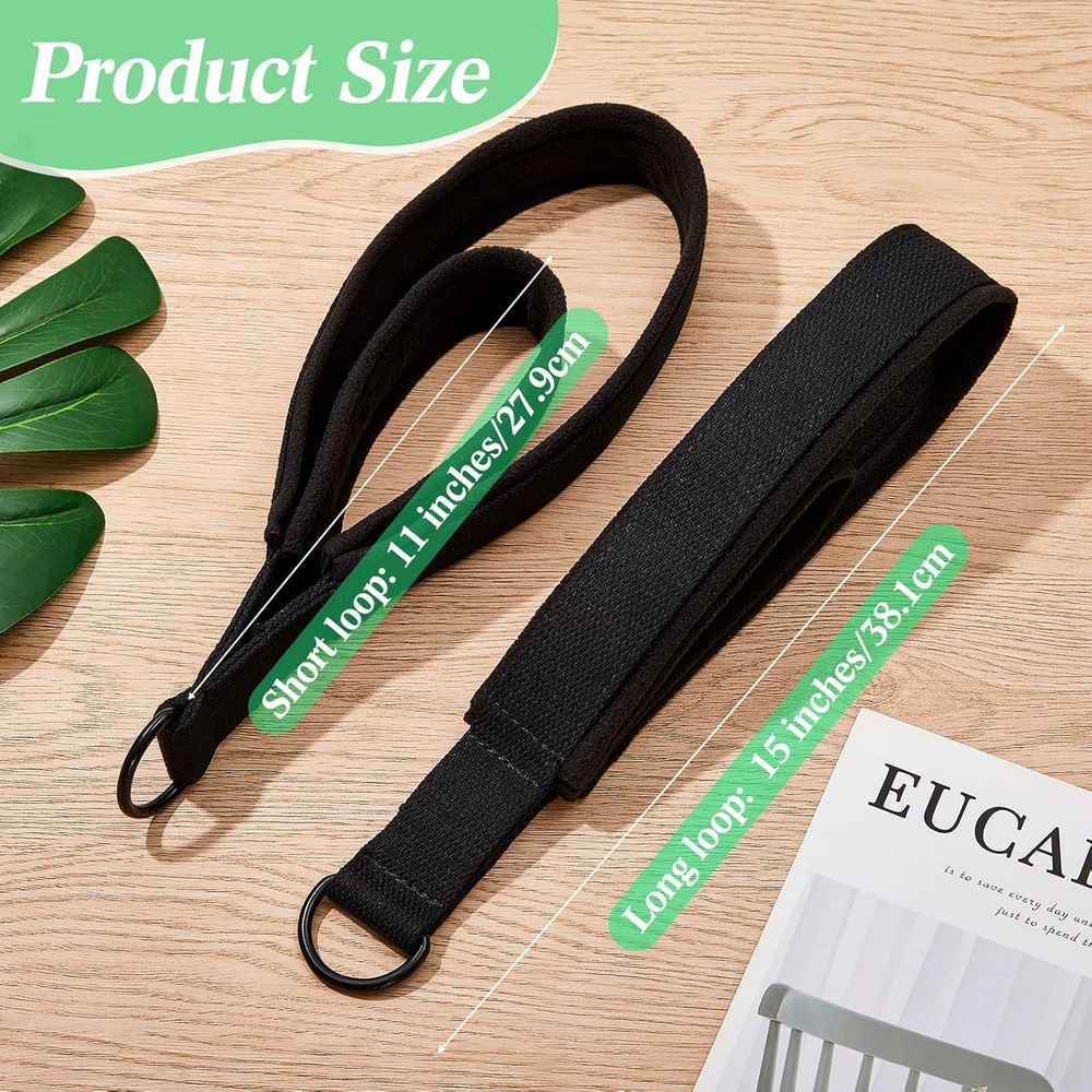 Set 2 Curele Double Loop pentru Reformer Pilates, Echipament Fitness pentru Picioare si Maini, cu Inel D, Ideale pentru Yoga, Antrenament la Sala sau Acasa [2]