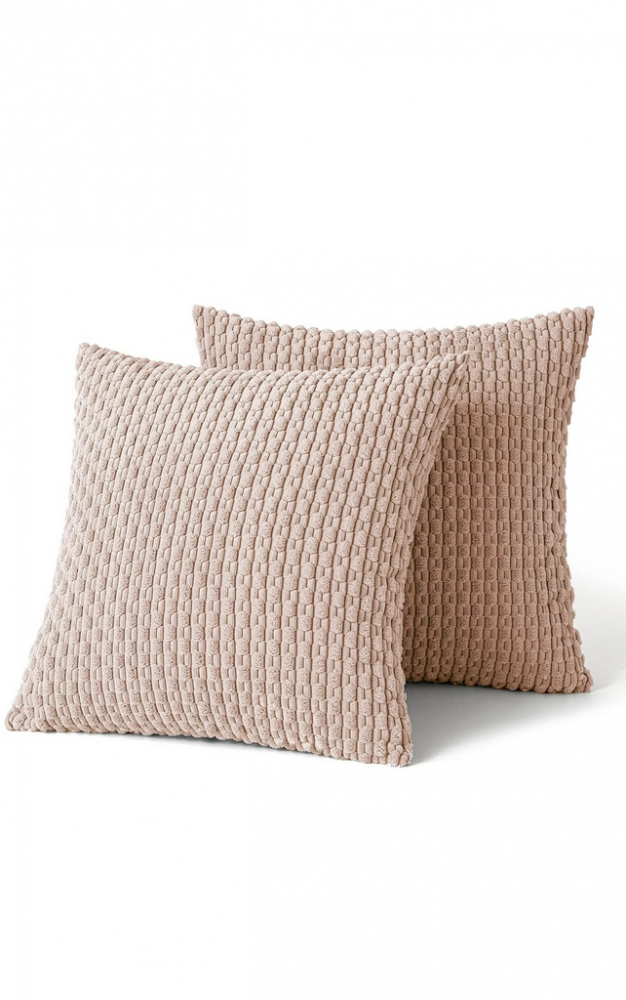 Set 2 fete de perne decorative, Miulee, roz, 40x40 cm [1]