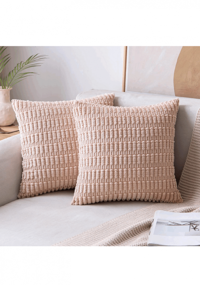 Set 2 fete de perne decorative, Miulee, roz, 40x40 cm, 6G85 [1]