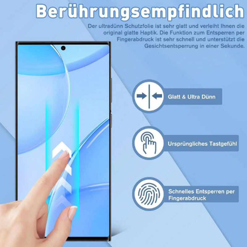 Set 2 Folii din Sticlă Temperată Agedate pentru Samsung Galaxy S24 Ultra, Protecție Ecran și Cameră, Duritate 9H, Anti-Amprente, Instalare Fără Bule, EH2F [5]