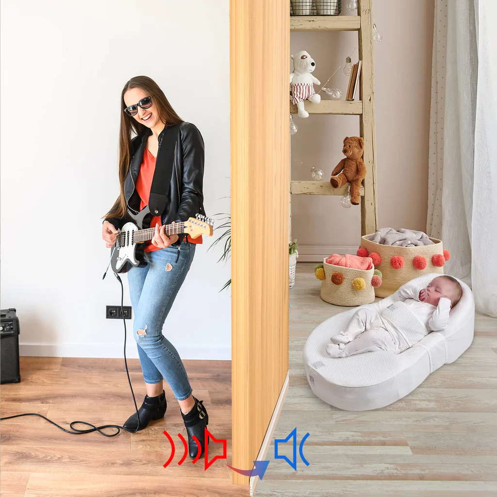 Set 2 Garnituri Autoadezive pentru Uși, 100 × 4,3 cm, 2 m, Negru, Opritor Izolat Fonic și Termic pentru Ușă, Anti-Curent, Anti-Zgomot, Anti-Lumină și Miros [4]