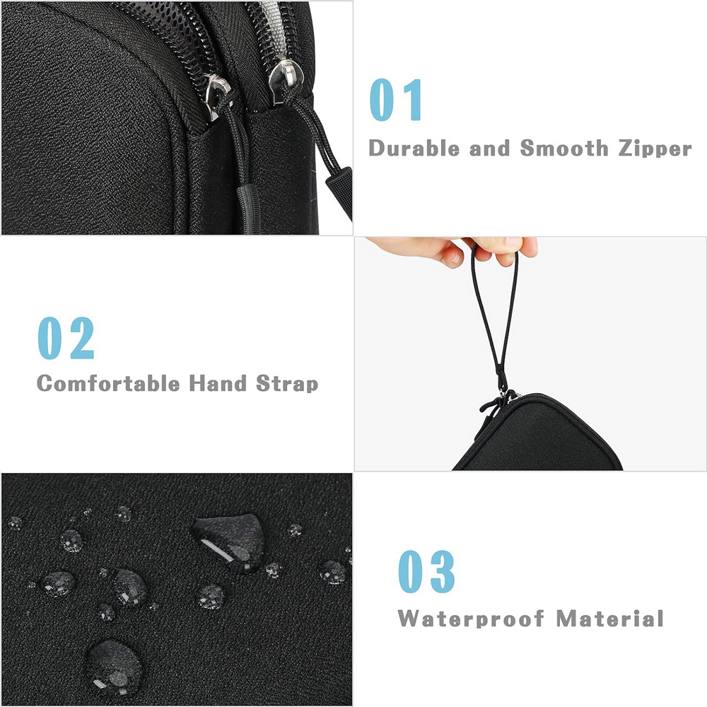 Set 2 Genti organizatoare pentru accesorii electronice, 19 x 11 x 5.5 cm, culoare neagra [4]