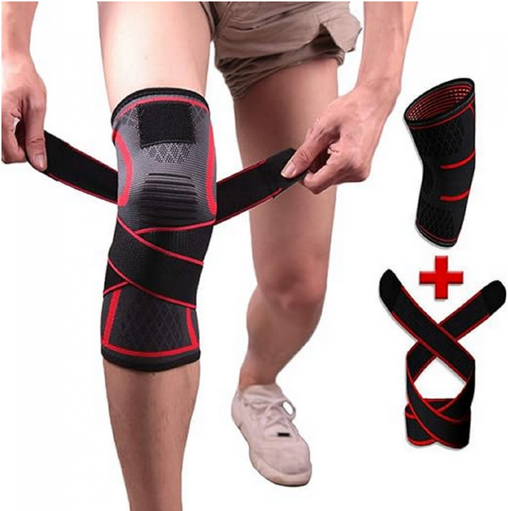Set 2 Genunchiere cu Arici, Elastice, Respirabile, Compresie pentru Sport, Alergare, Genuflexiuni, Fitness, marime L [2]